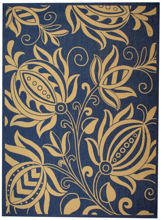 Safavieh Courtyard cy2961-3103 Blue / Natural Floral / Country Area Rug