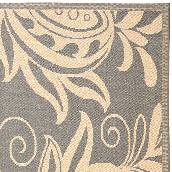 Safavieh Courtyard Cy2961-3606 Grey / Natural Floral / Country Area Rug