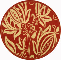 Safavieh Courtyard cy2961-3707 Red / Natural Floral / Country Area Rug