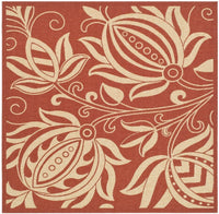 Safavieh Courtyard cy2961-3707 Red / Natural Floral / Country Area Rug