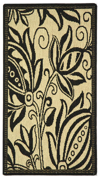 Safavieh Courtyard Cy2961-3901 Sand / Black Floral / Country Area Rug