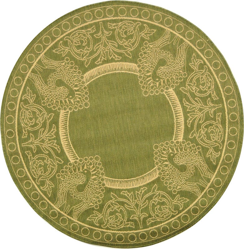 Safavieh Courtyard Cy2965-1E06 Olive / Natural Area Rug