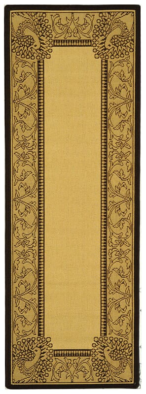 Safavieh Courtyard Cy2965-3401 Natural / Chocolate Area Rug