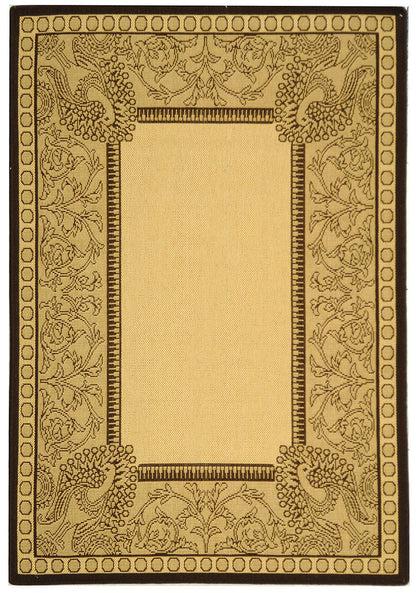 Safavieh Courtyard Cy2965-3401 Natural / Chocolate Area Rug