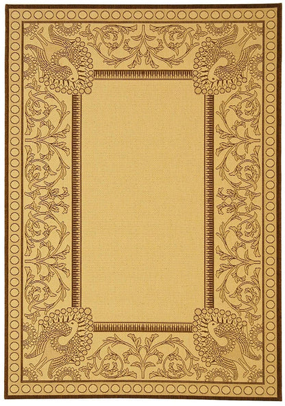 Safavieh Courtyard Cy2965-3401 Natural / Chocolate Area Rug