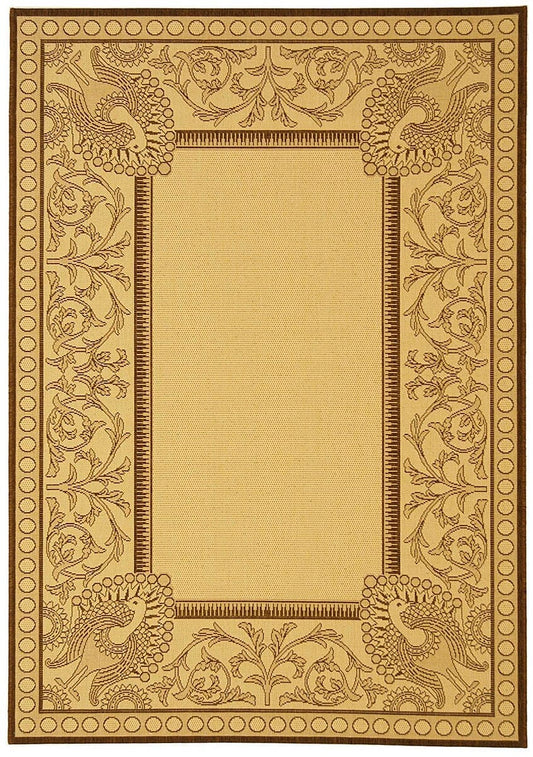 Safavieh Courtyard Cy2965-3401 Natural / Chocolate Area Rug