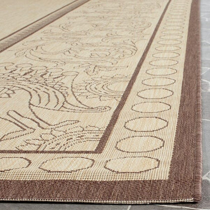 Safavieh Courtyard Cy2965-3401 Natural / Chocolate Area Rug