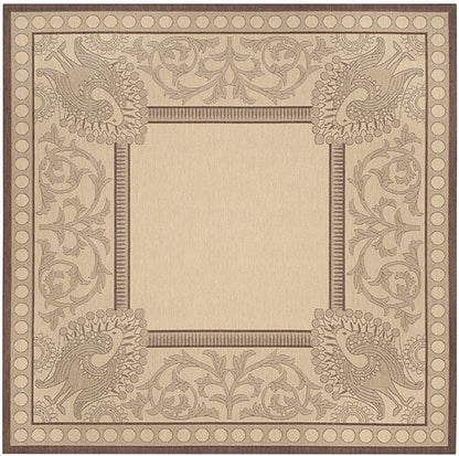 Safavieh Courtyard Cy2965-3401 Natural / Chocolate Area Rug