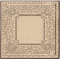 Safavieh Courtyard Cy2965-3401 Natural / Chocolate Area Rug