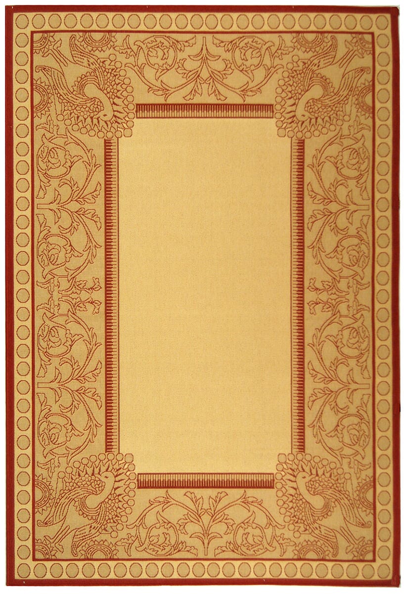 Safavieh Courtyard cy2965-3701 Natural / Red Area Rug