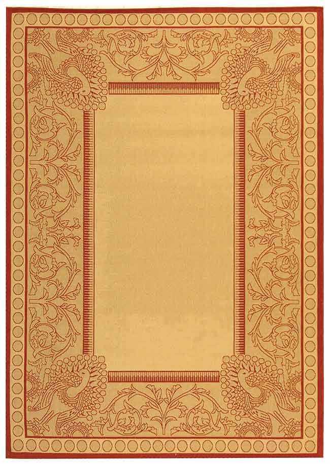 Safavieh Courtyard cy2965-3701 Natural / Red Area Rug