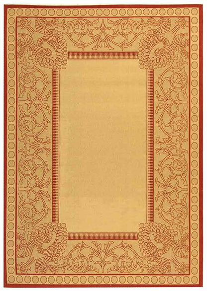 Safavieh Courtyard cy2965-3701 Natural / Red Area Rug