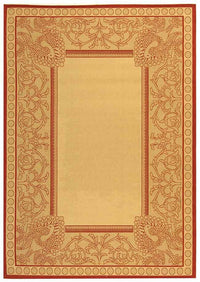 Safavieh Courtyard cy2965-3701 Natural / Red Area Rug