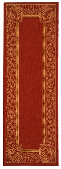 Safavieh Courtyard Cy2965-3707 Red / Natural Area Rug