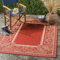 Safavieh Courtyard Cy2965-3707 Red / Natural Area Rug