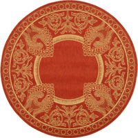 Safavieh Courtyard cy2965-3707 Red / Natural Area Rug