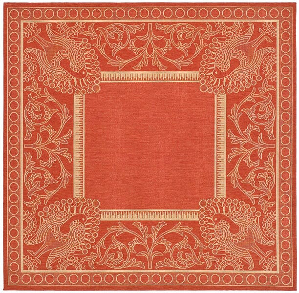 Safavieh Courtyard Cy2965-3707 Red / Natural Area Rug