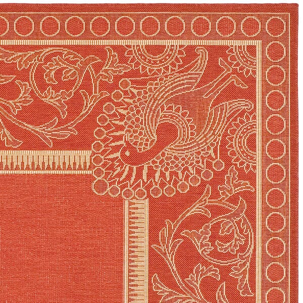 Safavieh Courtyard Cy2965-3707 Red / Natural Area Rug