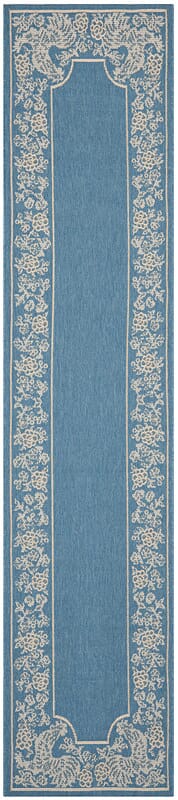 Safavieh Courtyard Cy3305-3103 Blue / Natural Floral / Country Area Rug