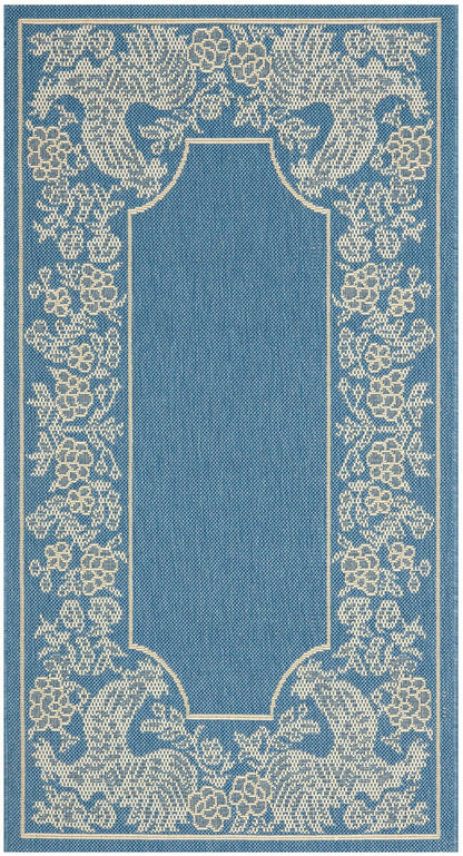 Safavieh Courtyard Cy3305-3103 Blue / Natural Floral / Country Area Rug