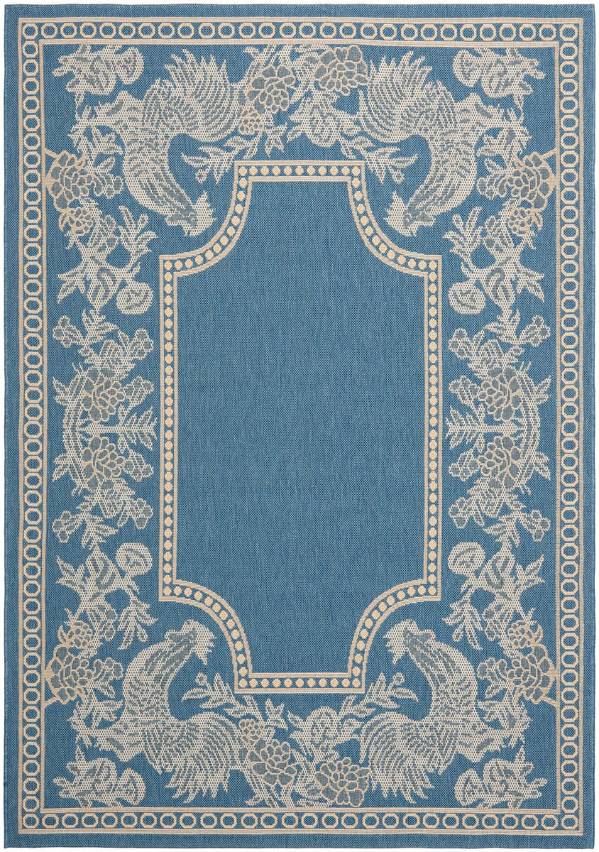 Safavieh Courtyard Cy3305-3103 Blue / Natural Floral / Country Area Rug