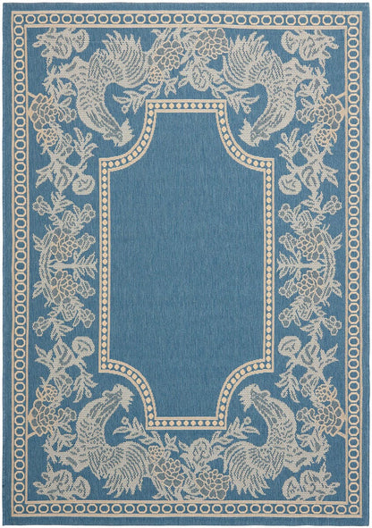 Safavieh Courtyard Cy3305-3103 Blue / Natural Floral / Country Area Rug