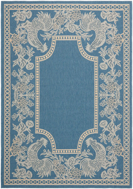 Safavieh Courtyard Cy3305-3103 Blue / Natural Floral / Country Area Rug