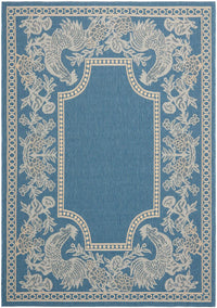 Safavieh Courtyard Cy3305-3103 Blue / Natural Floral / Country Area Rug