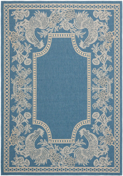 Safavieh Courtyard Cy3305-3103 Blue / Natural Floral / Country Area Rug