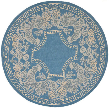 Safavieh Courtyard Cy3305-3103 Blue / Natural Floral / Country Area Rug