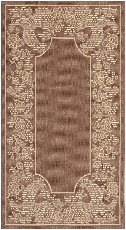 Safavieh Courtyard Cy3305-3409 Chocolate / Natural Floral / Country Area Rug