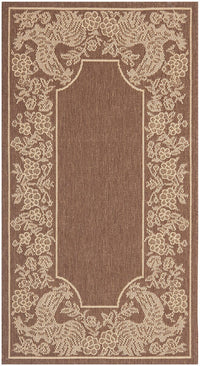 Safavieh Courtyard Cy3305-3409 Chocolate / Natural Floral / Country Area Rug