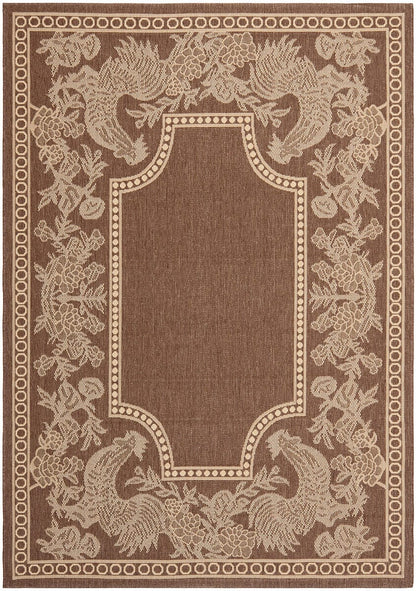 Safavieh Courtyard Cy3305-3409 Chocolate / Natural Floral / Country Area Rug