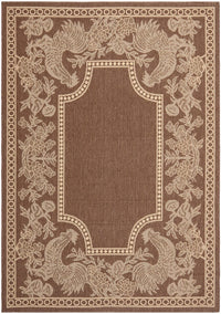 Safavieh Courtyard Cy3305-3409 Chocolate / Natural Floral / Country Area Rug