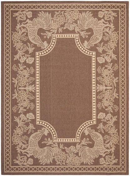 Safavieh Courtyard Cy3305-3409 Chocolate / Natural Floral / Country Area Rug