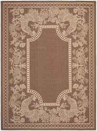 Safavieh Courtyard Cy3305-3409 Chocolate / Natural Floral / Country Area Rug