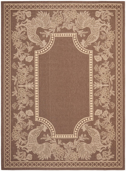 Safavieh Courtyard Cy3305-3409 Chocolate / Natural Floral / Country Area Rug