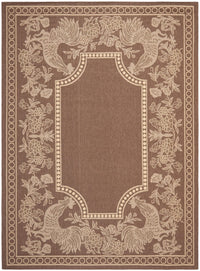 Safavieh Courtyard Cy3305-3409 Chocolate / Natural Floral / Country Area Rug