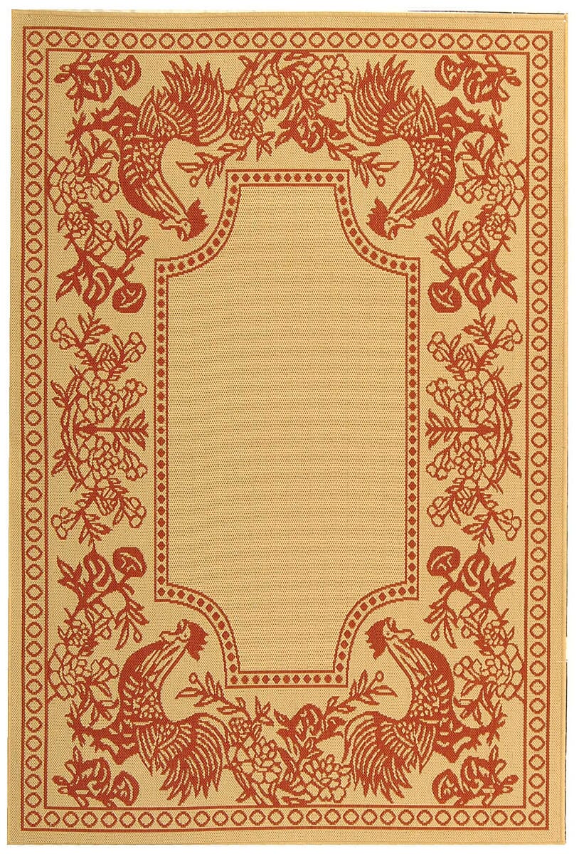 Safavieh Courtyard cy3305-3701 Natural / Red Area Rug