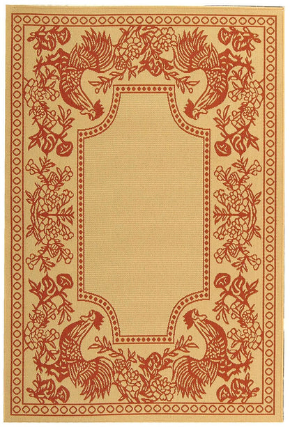 Safavieh Courtyard cy3305-3701 Natural / Red Area Rug