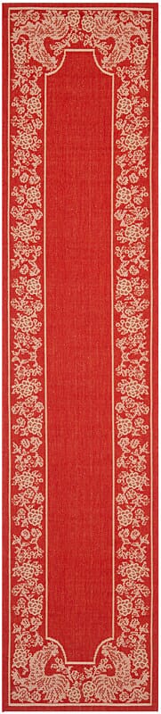 Safavieh Courtyard Cy3305-3707 Red / Natural Floral / Country Area Rug