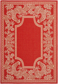 Safavieh Courtyard Cy3305-3707 Red / Natural Floral / Country Area Rug