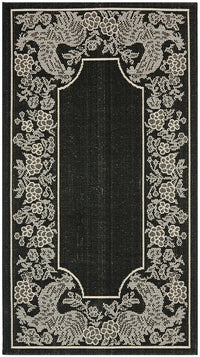 Safavieh Courtyard Cy3305-3908 Black / Sand Floral / Country Area Rug