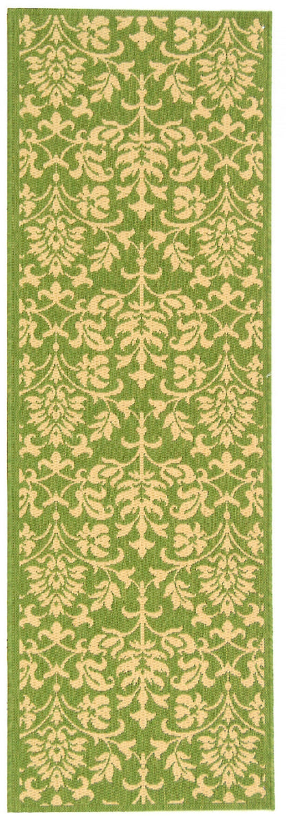 Safavieh Courtyard cy3416-1e06 Olive / Natural Damask Area Rug