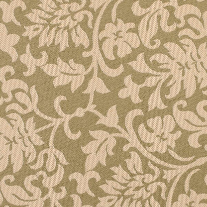 Safavieh Courtyard Cy3416-1E06 Olive / Natural Damask Area Rug