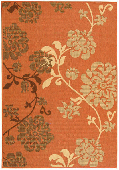 Safavieh Courtyard Cy4027C Terra Natural / Brown Floral / Country Area Rug