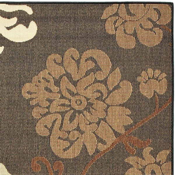 Safavieh Courtyard Cy4027D Black Natural / Brown Floral / Country Area Rug