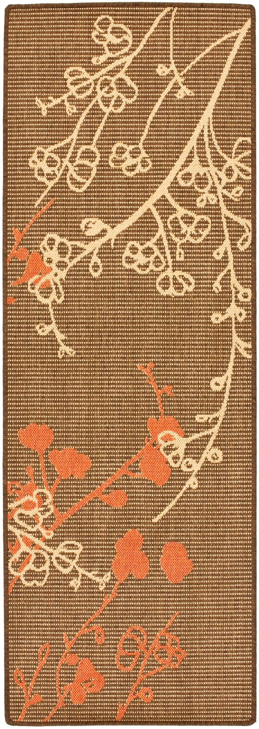 Safavieh Courtyard Cy4038C Brown Natural / Terracotta Floral / Country Area Rug