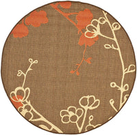 Safavieh Courtyard Cy4038C Brown Natural / Terracotta Floral / Country Area Rug