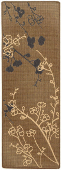 Safavieh Courtyard Cy4038D Brown Natural / Black Floral / Country Area Rug